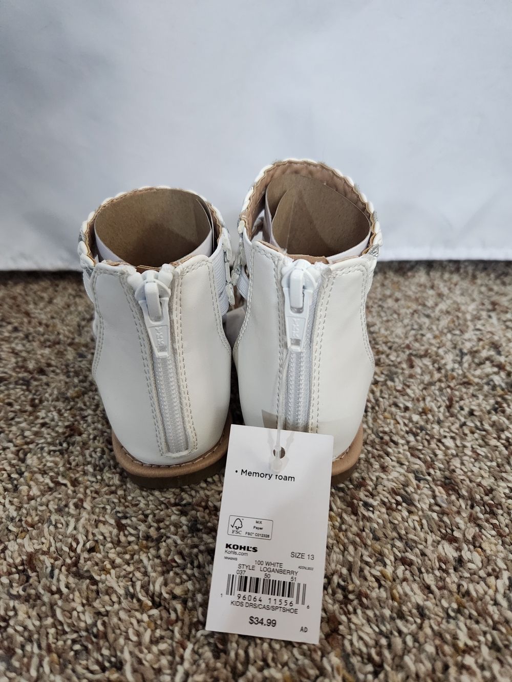 Kohl's Kids White Memory Foam Sandals #slip-resistant #secure #lightweight #snug